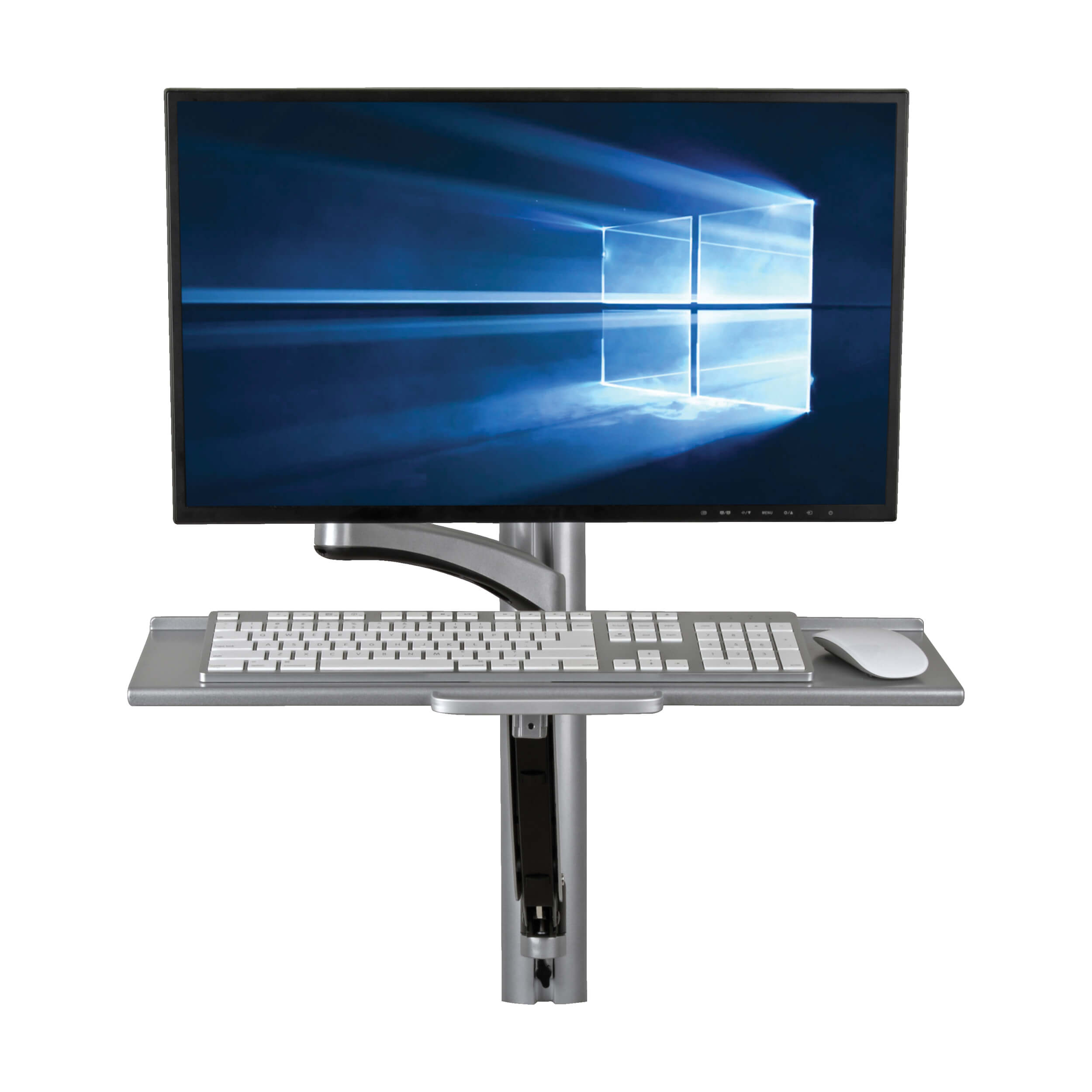 Sit Stand Wall Mount Workstation, Single Display | Eaton