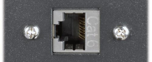 RJ45 pass-through network port