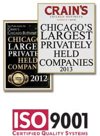 Crain's Chicago's Largest Privately Held Companies and ISO 9001 certified