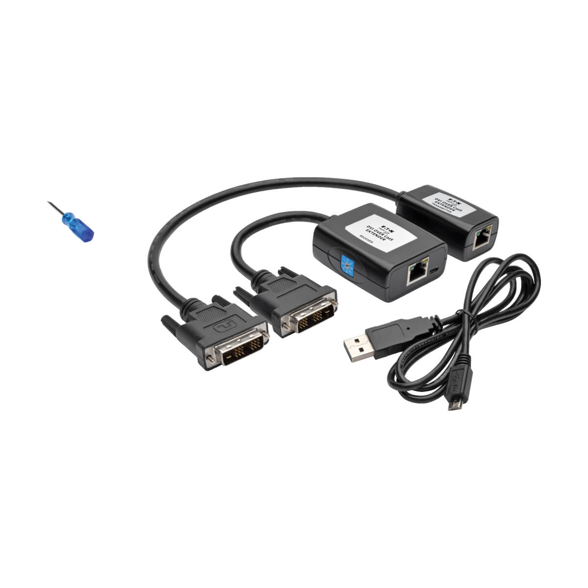 DVI over Cat5 Cat6 Active Extender Kit, DVID Single Link Eaton