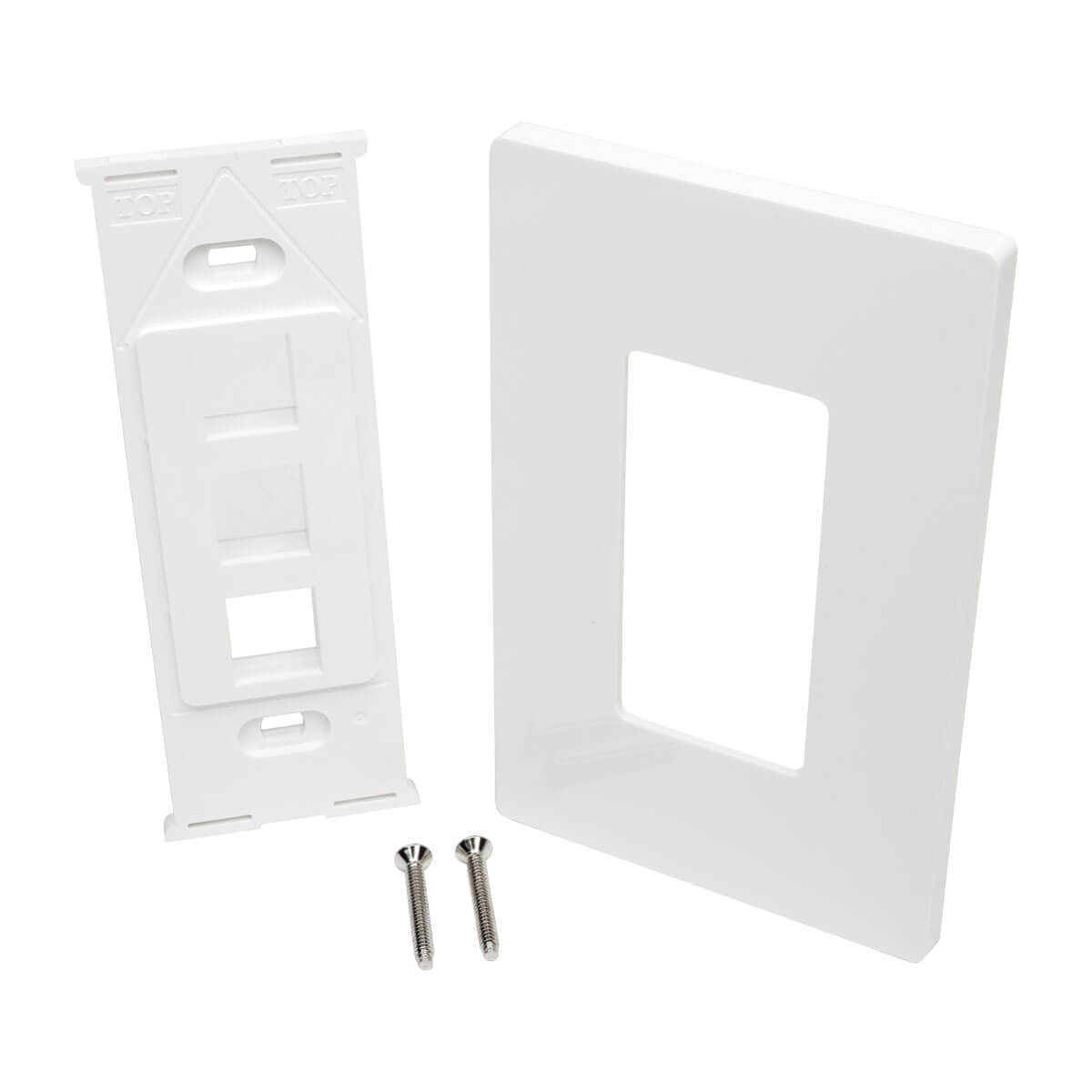 3-Port Keystone Single-Gang Faceplate, White | Eaton