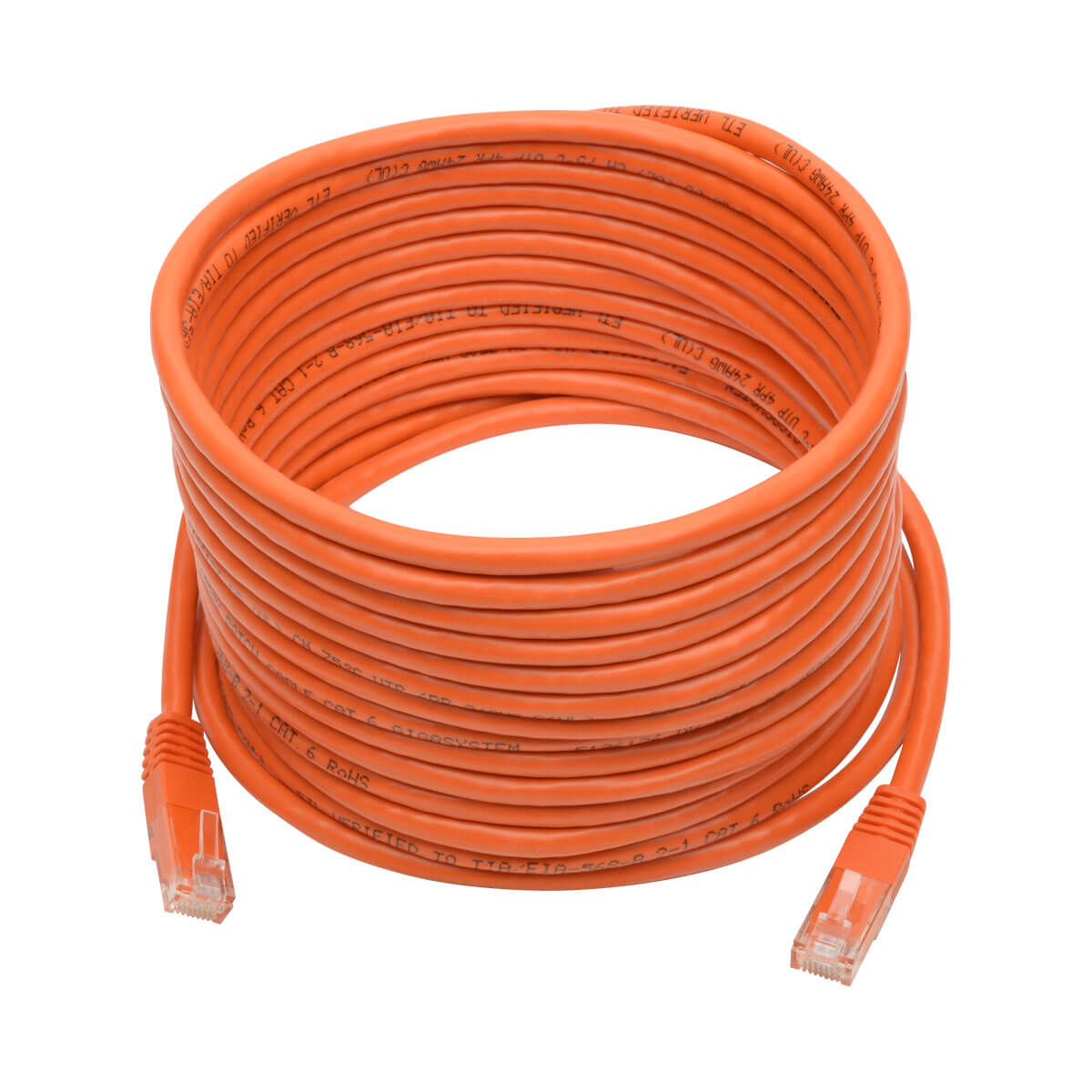 Cat6 Gigabit Cable, Orange, 20ft Eaton