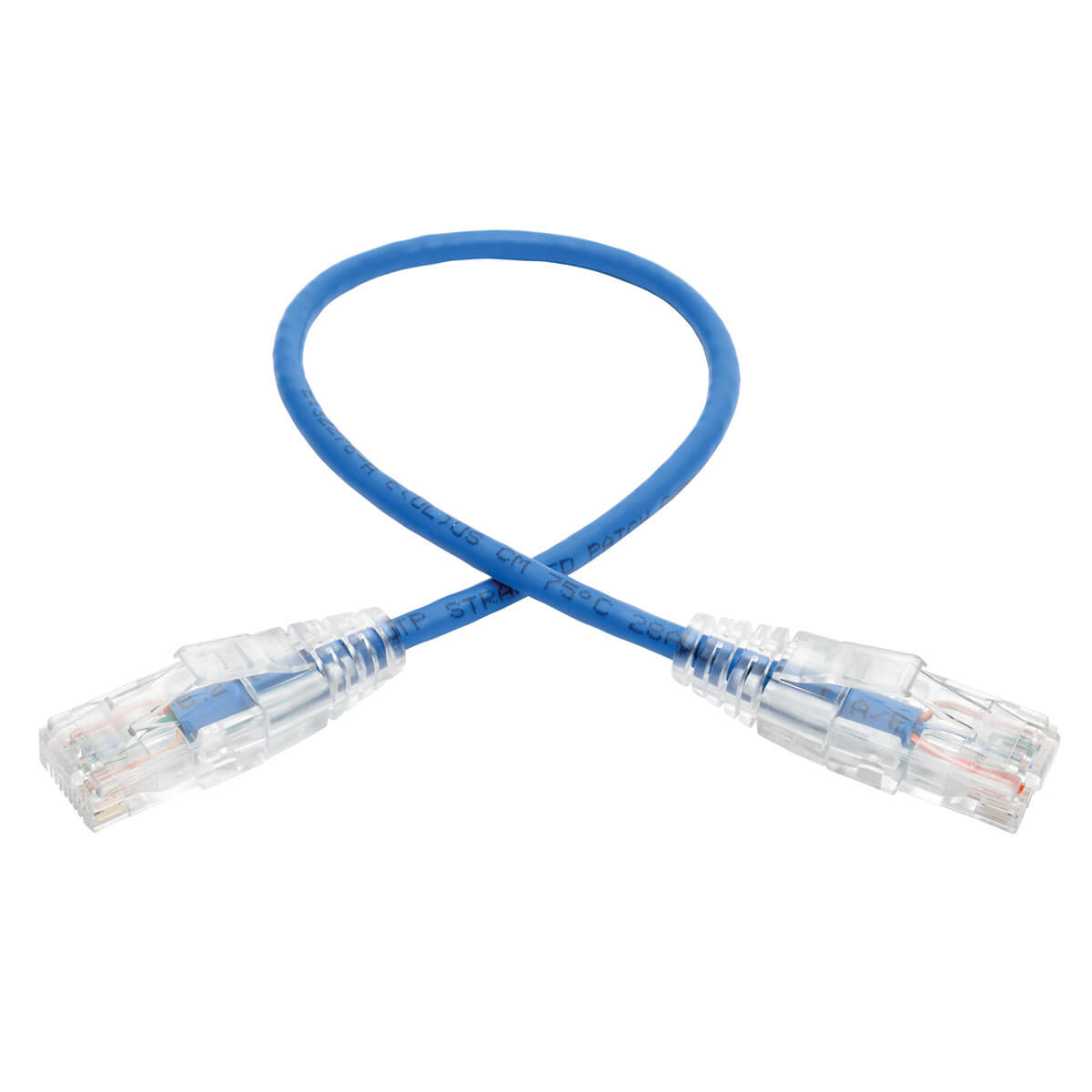 Cat6 Gigabit Snagless Slim Ethernet Cable, Blue, 1-ft | Eaton