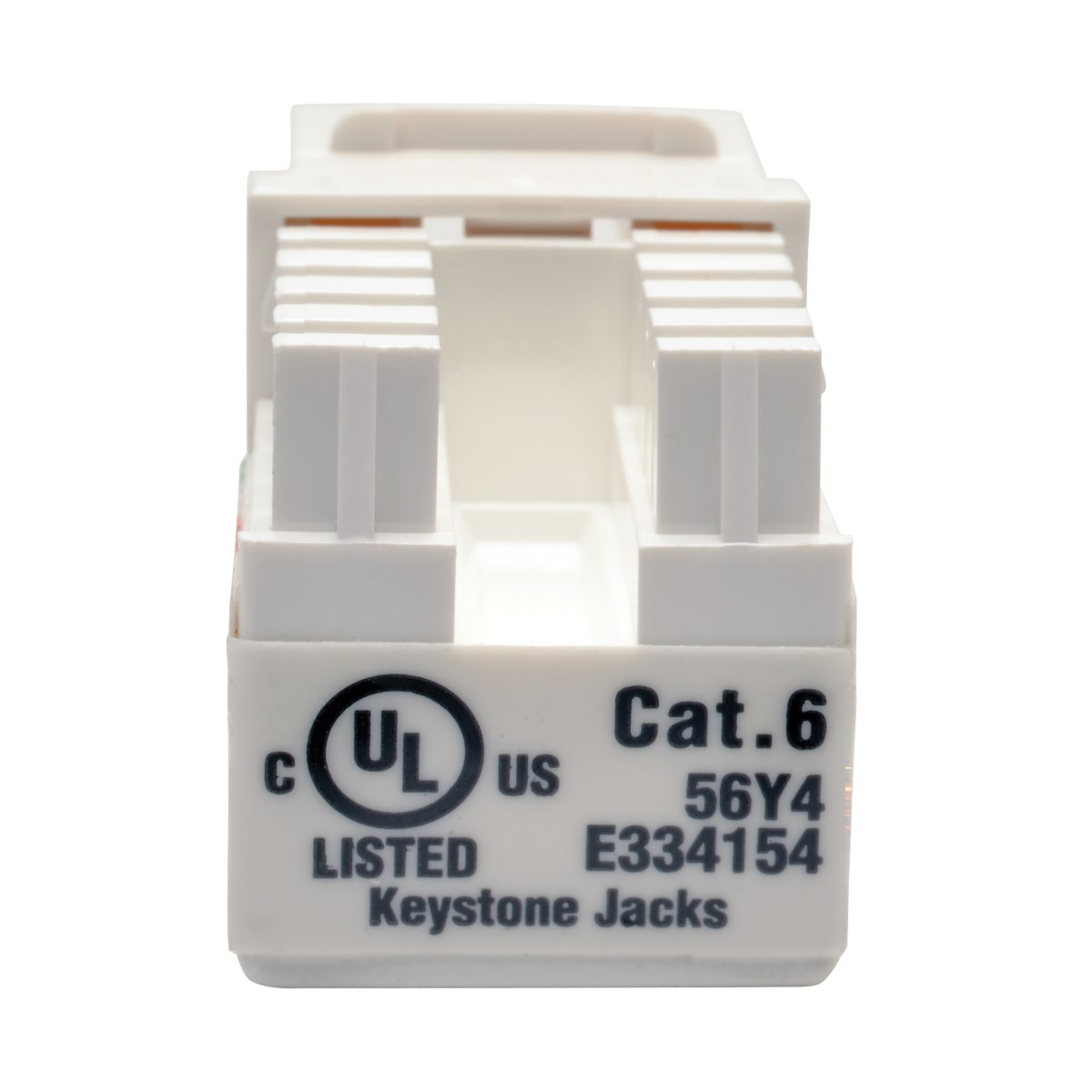 Cat6/Cat5e 110 Style Punch Down Keystone Jack, White | Eaton