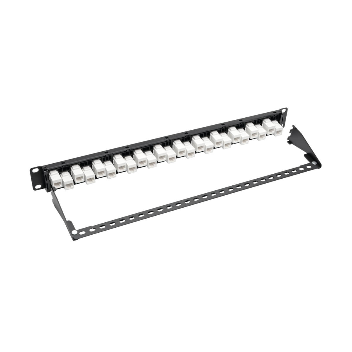 24-Port 1U Rack-Mount Cat6a Cat6 Cat5e Feed-Through Patch Panel | Eaton