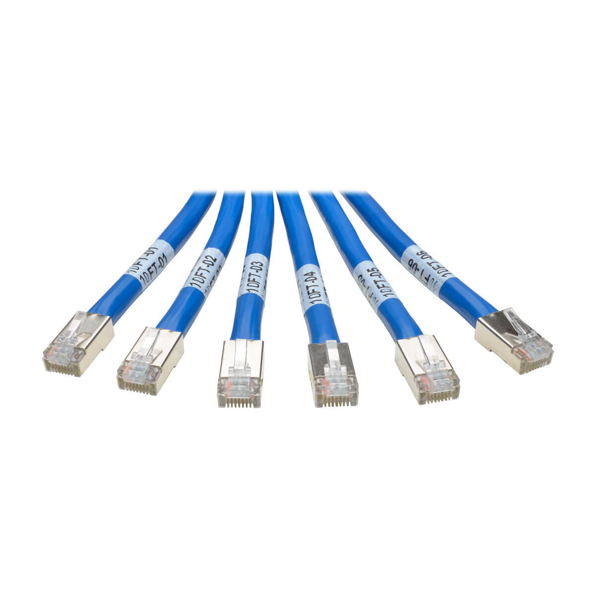 Cat6a 10G Male to Male Copper Trunk Bundle, (6x) RJ45, 10ft Eaton