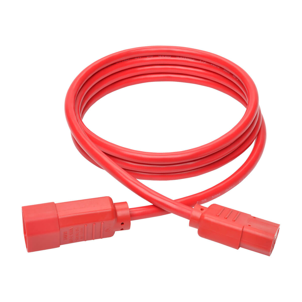 C14 To C13 Computer Power Cord 6 Ft Red Eaton