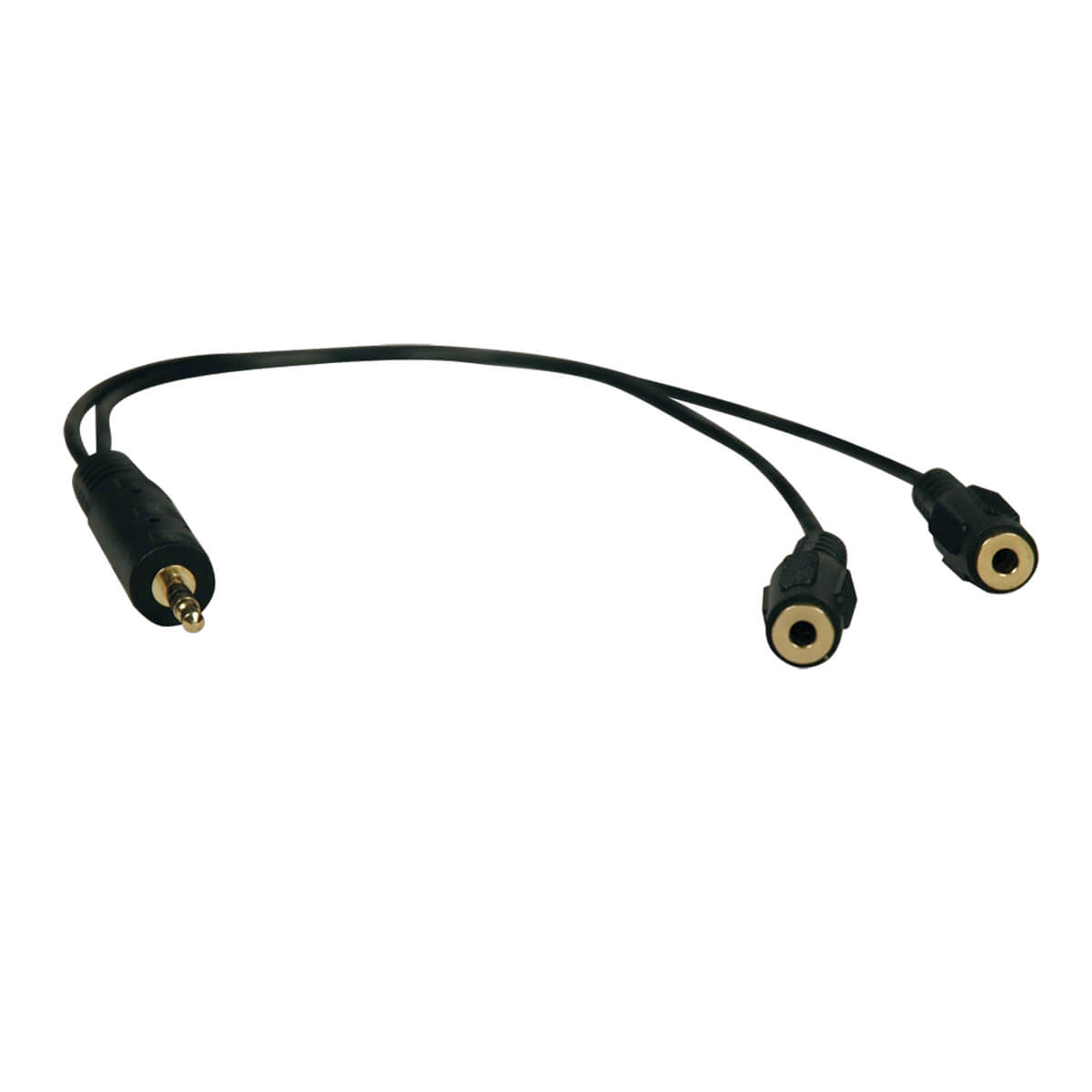 Gold 3.5mm Male To 2 RCA Female Y-Splitter Adapter Cable - 20cm