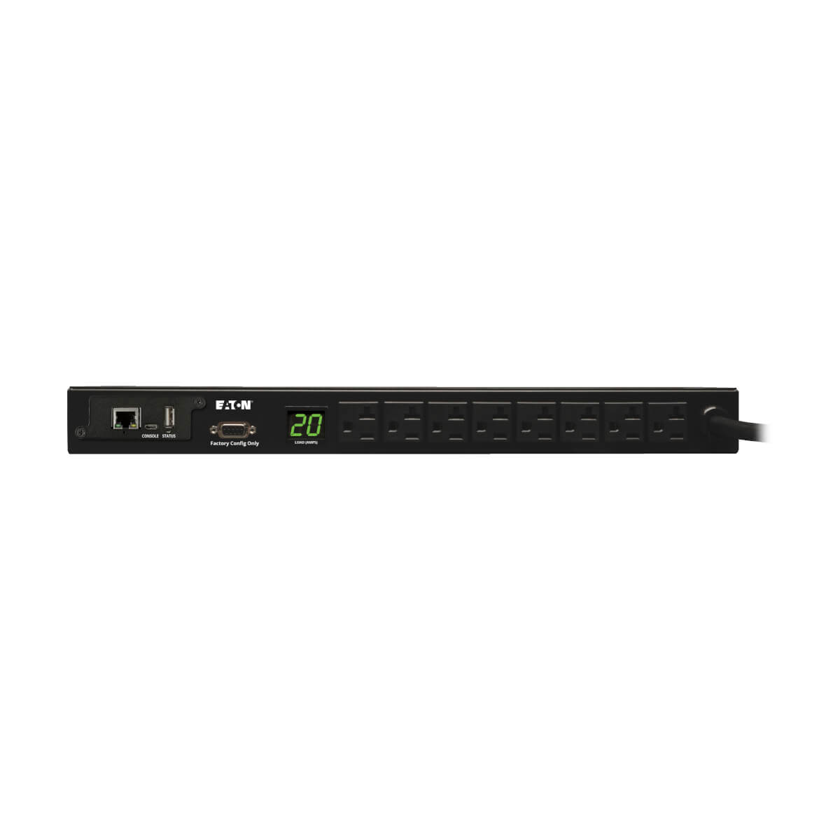 SinglePhase Monitored PDU 120V, 8 515/20R Outlets, 12ft Cord, RackMount, TAA Eaton