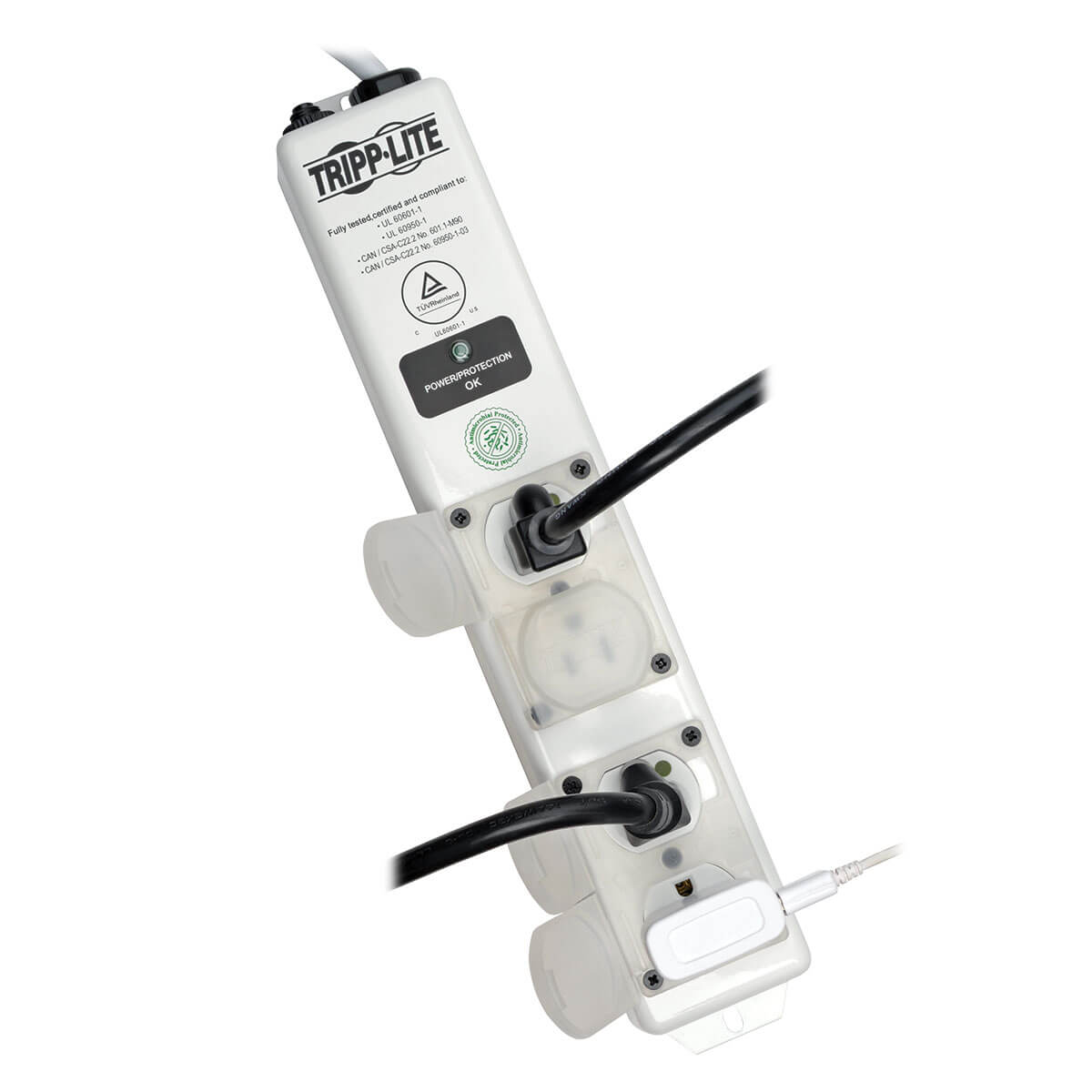 Medical Surge Protector, 4 Green Dot Outlets, 15 ft. Cord Eaton