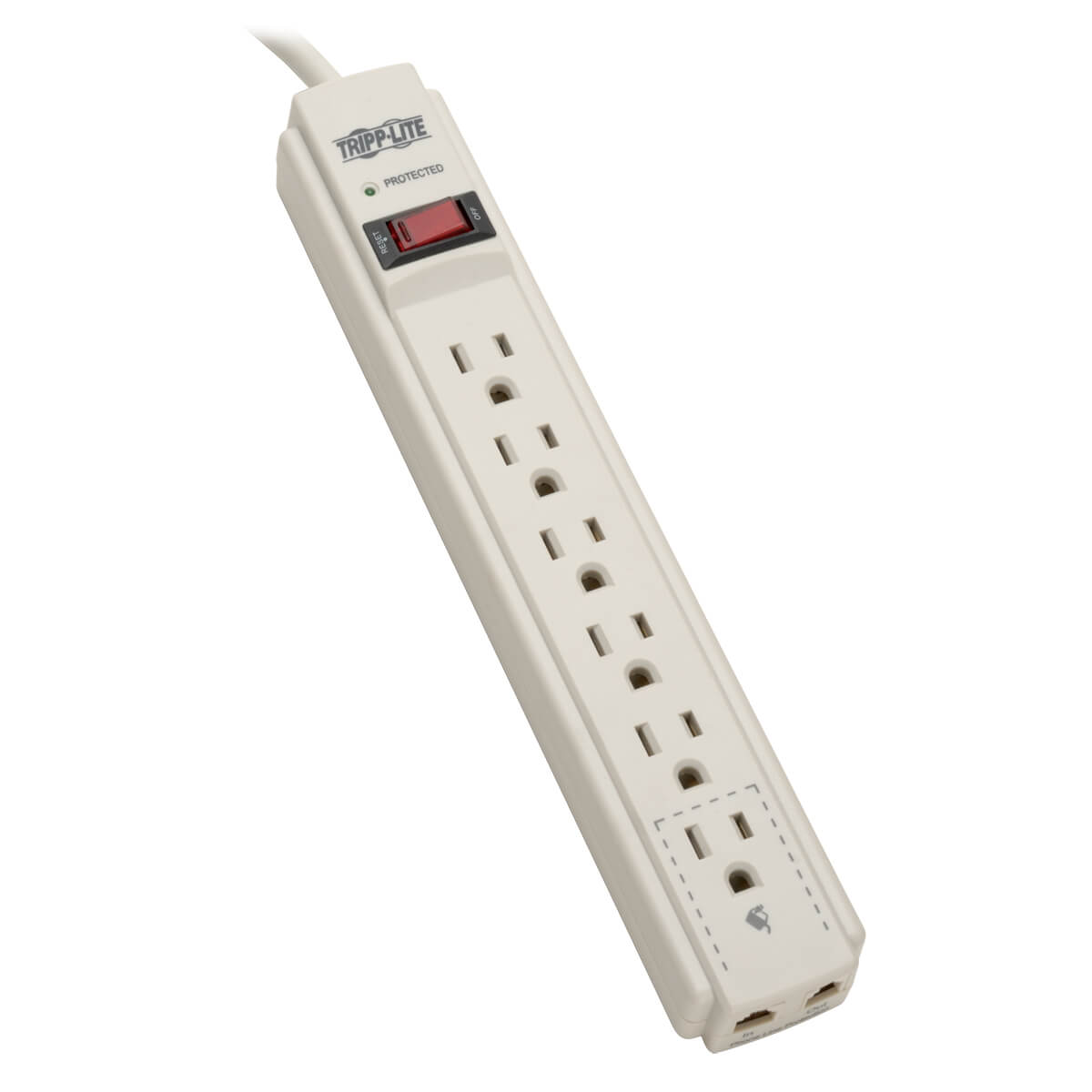 Surge Protector, 6 Outlet, 790 Joules, 4-ft Cord | Eaton