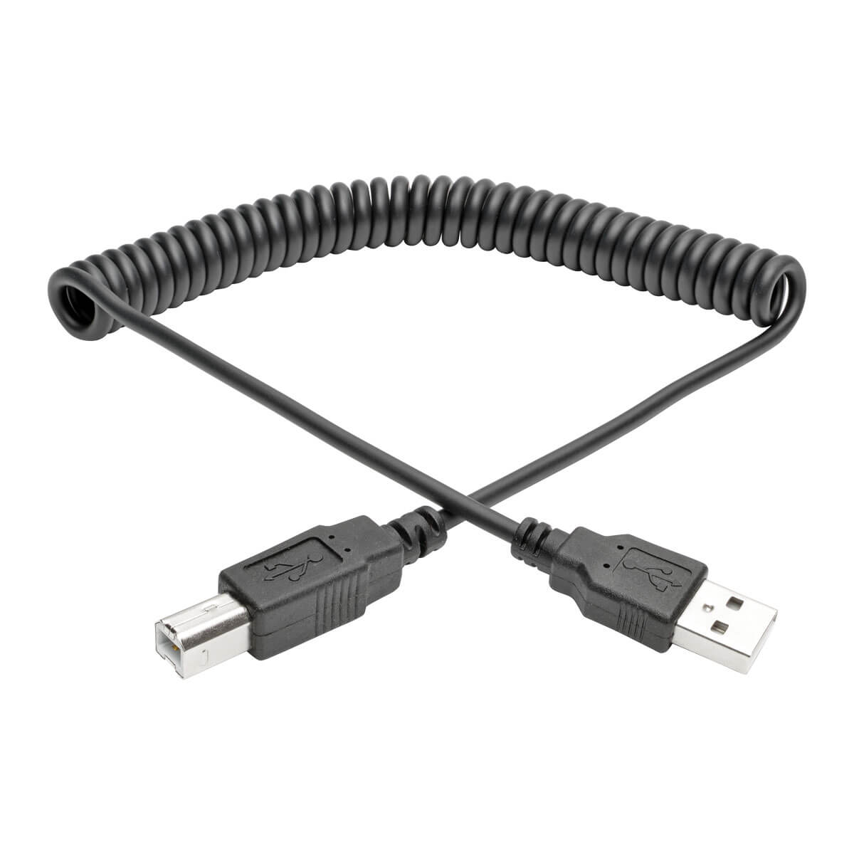 USB 2.0 A/B Coiled Cable, 6 ft. Eaton