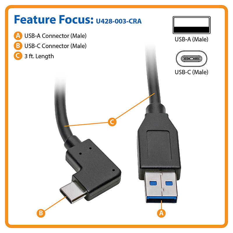 Xiwai USB 3.1 Type C USB-C Right Angled to USB 2.0 Cable 90 Degree Connector for Tablet & Mobile Phone Black & white Color: UC-011-BK, Cable Length: 1m Lysee Data Cables 