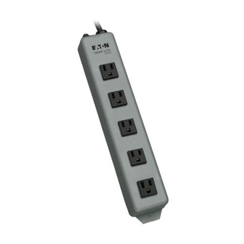 Waber Industrial Power Strip, 5-Outlet, 6 ft. Cord, Switchless