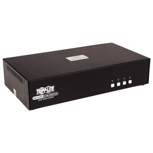 Secure NIAP 4-Port KVM Switch, Dual Monitor, HDMI, Audio, CAC 