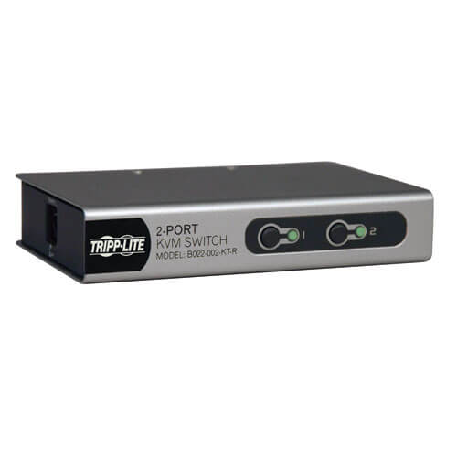 2-Port Desktop KVM Switch, 2 KVM Cable Kits (PS2) | Tripp Lite