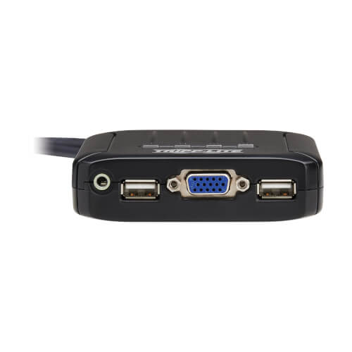 IOGear 2-Port USB KVM Switch with Cables and Remote - Micro Center