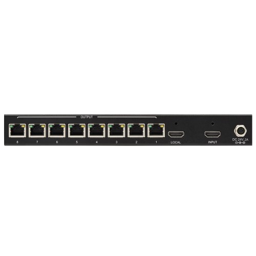1x8 HDMI 8-Port Splitter Extender Kit over RJ45 CAT5e CAT6 Ethernet LAN Cable 