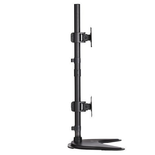 Dual Vertical Flat-Screen Desk Stand/Clamp Mount, 15 in. to 27 in 