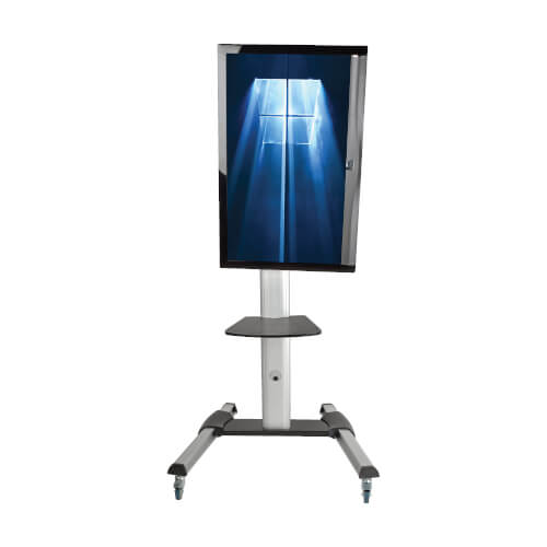 Audio 2000's AST420Y Portable Flat Panel LCD TV/Monitor Stand – With Microphone Holder – VESA