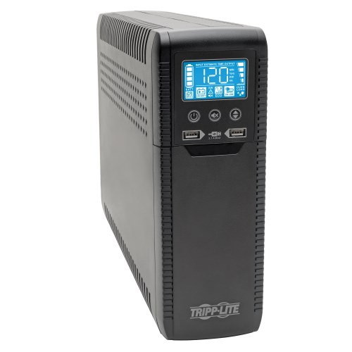480W Tripp Lite 900VA Compact UPS for Home/Office 50/60 Hz Desktop/Wall Standby UPS USB 12 Outlets ECO900LCDU2 Energy Star 120V 3 Year Warranty & $100,000 Insurance