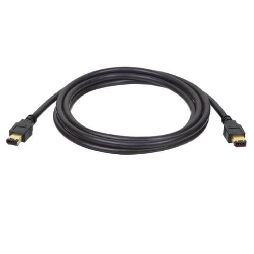 9P / 6P Black Color Cmple Firewire 800 to Firewire 400 Cable 15 ft 2 Pack IEEE-1394 
