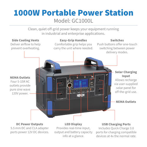 Station d'énergie portable 1500W - SH LITHIUM - Loisir-Plein-Air