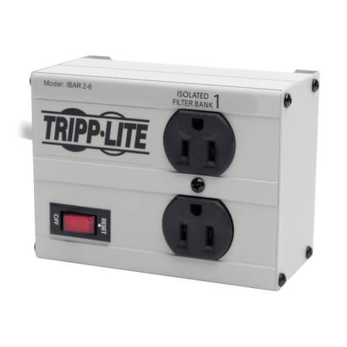 Isobar Surge Protector, 2 Outlet, 1410 Joules, Metal Case | Tripp Lite