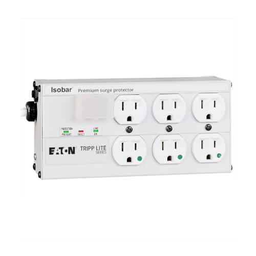 Isobar Surge Protector, 8 Outlet, 3840 Joules, Metal