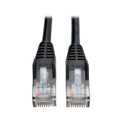 Offex Cat5e Ethernet Patch Cable 2-Foot Snagless/Molded Boot OF-10X6-02202 Black 