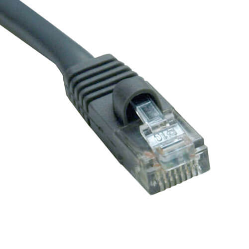 24 AWG 1 Pack Gray CMP ACL 100 Feet Cat5e Plenum RJ45 Bootless Ethernet Lan Cable