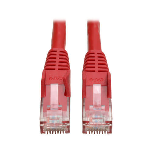 10-ft. Tripp Lite N010-010-RD Cat5e 350MHz Molded Cross-over Patch Cable Red 