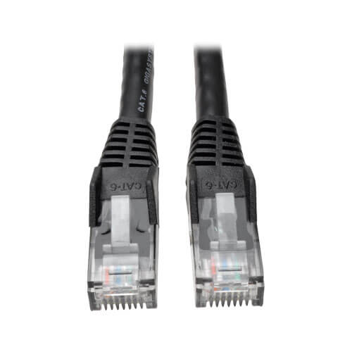 Cat6 Snagless Gigabit Ethernet Cable, Black, 25-ft | Eaton