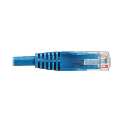 Cat6 Gigabit Snagless Molded UTP Ethernet Cable (RJ45 M/M), PoE, LSZH,  Blue, 0.5