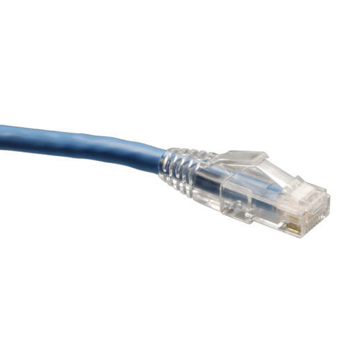 Cat6 Gigabit Solid Conductor Ethernet Cable, Blue, 75-ft