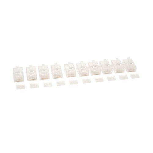 100 Pcs CAT6 RJ45 Pass Through Network Cable Modular Plug Connector Open End