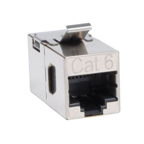 Cat6 Straight Through Modular Shielded Snap-in Coupler