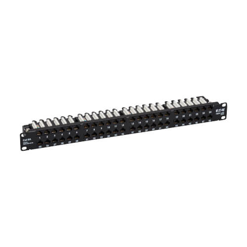 サンプレックス　110T RD 48-Port Cat6a Patch Panel, UTP, 110 Punch Down, RJ45, 1U | Eaton