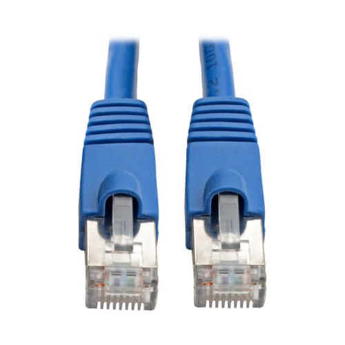 Cat6a Ethernet Cable, Rated for 10Gbps, PoE, Blue, 1-ft | Eaton