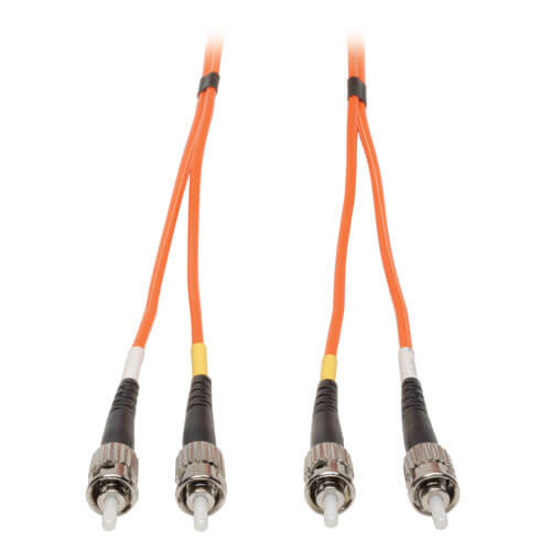 Duplex Multimode 62.5/125 Fiber Optic Cable ST-ST, 1M 3-ft | Eaton