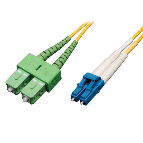 Duplex Singlemode 9/125 Fiber Optic Cable LC-SC/APC, 3M 10-ft | Eaton