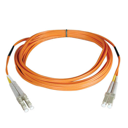 Fibre Optic Cable VANDESAIL 2m 2 Pack 10G Gigabit Fiber Patch Cables with LC to LC Multimode OM3 Duplex 50/125 OFNP