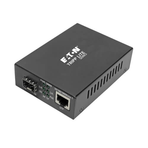 Gigabit SFP to Ethernet Media Converter with POE, 10/100/1000M 