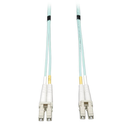 10Gb Duplex Multimode OM3 Fiber Patch Cable, LC/LC, Aqua, 3M 