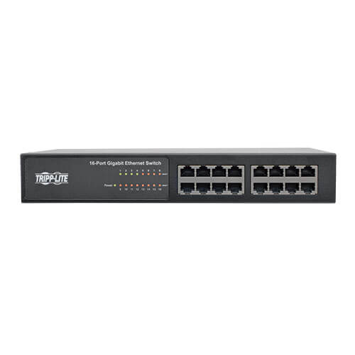 16-Port 10/100/1000 Mbps 1U/Desktop Gigabit Ethernet Unmanaged 