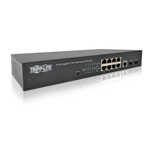 Switch BV-Tech 10 Port PoE/PoE – 96W 8 PoE+ Ports2 Gigabit Ethernet Uplink 