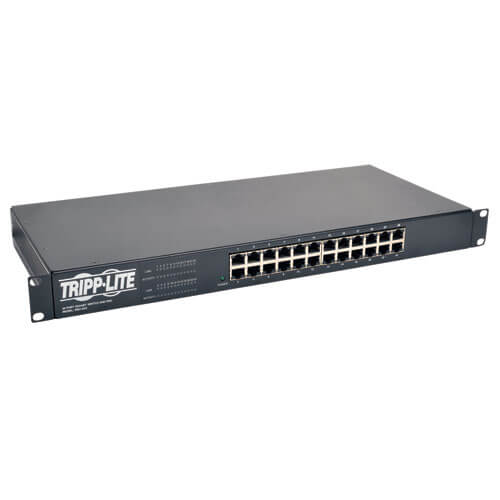 Tripp Lite 24-Port Gigabit Ethernet Switch Rackmount Metal 1U, 2 Gigabit  SFP Ports 10/100/1000Mbps (NG24)