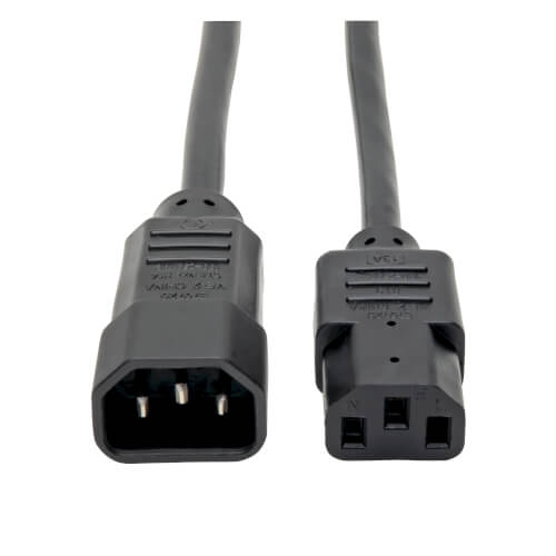 IEC C13 a C14 Mains Power Monitor L-V extensión de Cables de Cable de 1,8 m Cable