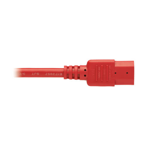 Heavy Duty C14 to C13 Computer Power Cord, 6 ft, Red