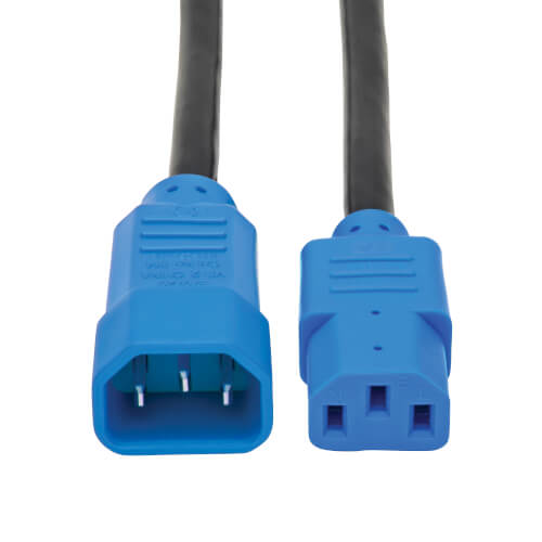 C2G/Cables to Go 17552 C13-C14 Power Extension 14awg 6ft Blue 